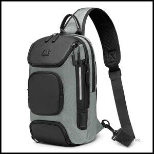 Anti Theft Sling Backpack with USB Port Convertible Crossbody Casual Daypack